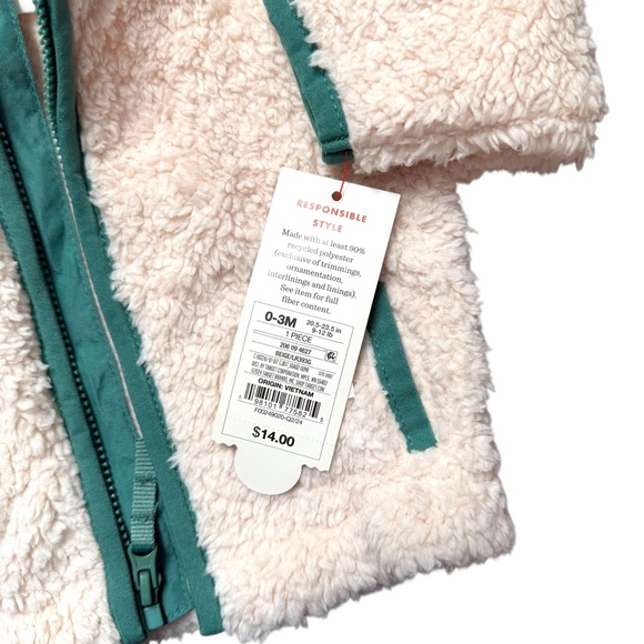 Cat & Jack Baby Faux Shearling Fur Jacket - Picture 6 of 7